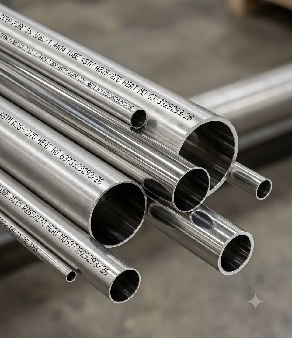 SS 316L UHP electropolished stainless steel tubing ASTM A269 A270